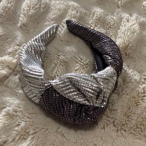 Eugenia Kim Metallic Silver and Black Headband